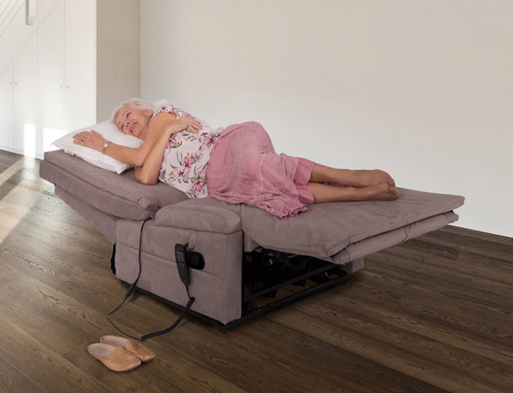 tall sleeping on a twin mattress